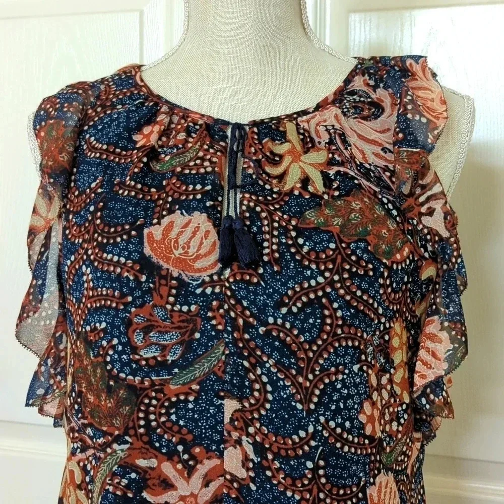 Madewell Sea Floral Lily Ruffle Dress